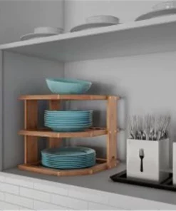 Lavish Homes Lavish Home 83-10-4 3-Tier Bamboo Corner shelf