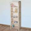 Lavish Homes Lavish Home 83-13-5 54.5 x 11.75 x 17.62 in. Five Tier Wood Storage Shelving Rack with Removable Cover