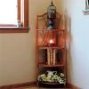 Lavish Home 83-14-4 4 Tier Wood Folding Corner Display Shelf