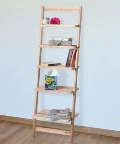 Lavish Home 83-15-5 5 Tier Decorative Leaning Ladder Book Shelf