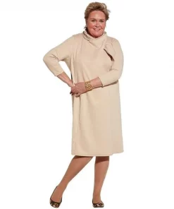 Ovidis 216334001193 Meli Fashionable Dress Adaptive Clothing Beige - Large
