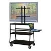 VTI Manufacturing FPC4420E 47 in. Wide body cart; TV flat panel w pull out shelf