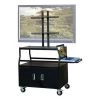 VTI Manufacturing FPCAB4420E 55 in. Wide body cabinet cart; FP TV w pull out shelf