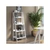 Walker Edison Furniture Co Walker Edison BS55LDWH 55 in. Wood Ladder Bookshelf - White