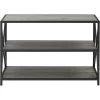 Walker Edison Furniture BS40XMWSG 40 in. Industrial Wood Bookcase; Slate Grey; Black Metal