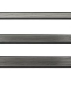 Walker Edison Furniture BS40XMWSG 40 in. Industrial Wood Bookcase; Slate Grey; Black Metal