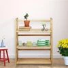 Betterbeds Montego 3-Shelf Folding Bookcase; Natural