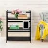 Betterbeds Montego 3-Shelf Folding Bookcase; Black