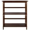 Casual Home 324-31 Montego 3-Shelf Folding Bookcase; White