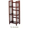 Casual Home 331-33 14 in. 3-Shelf Folding Bookcase; Walnut