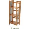 Casual Home 331-35 14 in. 3-Shelf Folding Bookcase; Honey Oak