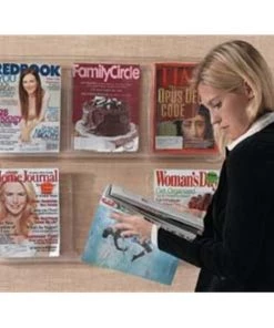 Aarco Products Inc AARCO Products LRC115 Clear-Vu Magazine And Literature Display-8 Magazine Pockets 2 Stack