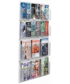 Aarco Products Inc AARCO Products LRC110 Clear-Vu Combination Pamphlet-Magazine Display 18 Pockets 12-6