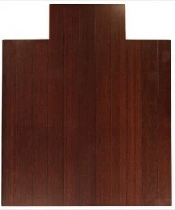 Anji Mountain Bamboo Chairmat & Rug AMB24006W in. x 52 ft. 4 ft. Wide Slat DARK CHERRY Bamboo roll-Up Chair Mat 8mm thick…with tongue…natural latex backing