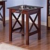 Atlantic Furniture AH10254 Lexi Printer Stand With Charger; Antique Walnut
