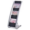 Alba DDEXPO6 Literature Floor 6-Pocket Display Rack 13-3/8w x 19-3/4d x 36-5/8h BLK/Chrome