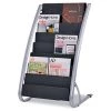 Alba DDEXPO8 Literature Floor 8-Pocket Display Rack 22-7/8w x 19-3/4d x 36-5/8h BLK/Chrome