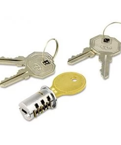 Made-To-Stick Lock Core for Metal Mobile Pedestals- Chrome