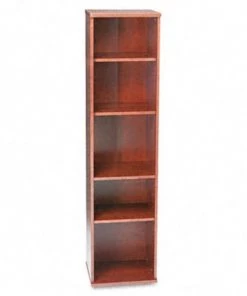 Bush Furniture Outlet Store Bush WC72412 Series C Open Single Bookcase- 5-Shelf- 17-7/8w x 15-3/8d x 72-7/8h- MCY