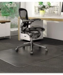 Work-Of-Art DuraMat Chair Mat For Low Pile Carpet; Rectangle; Vinyl; 36w x 48h; Clear