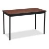 Barricks Manufacturing Co UT244830WA Utility Table; Rectangular; 48w x 24d x 30h; Walnut/Black