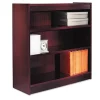 Alera Technologies Inc Alera BCS33636MY Square Corner Bookcase Finished Back Wood Veneer 3-Shelf 36x12x36 Mahogany