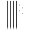 Alera Technologies Inc Alera SW59PO36BL Stackable Posts For Wire Shelving 36 h Black 4 Pack