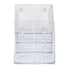 Officespace Four-Tier Plastic Desktop Literature Display Rack Clear