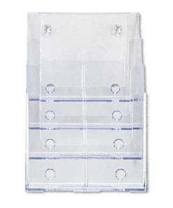 Deflecto Llc Deflect-O 77441 Four-Tier Plastic Desktop Literature Display Rack Clear