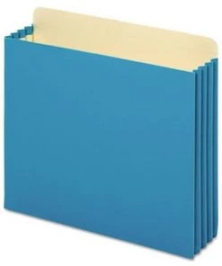 Pendaflex FC1524PBLU File Cabinet Pockets; Blue - Letter Size