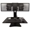 Victor Technologies DC350 High Rise Dual Monitor Sit-Stand Desk Converter; Black