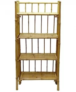 Bamboo54 5403 4 Tier Bamboo Shelf - Natural Bamboo