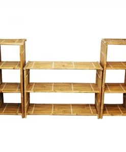Bamboo54 5966 3 Piece Shelf System - Natural Bamboo