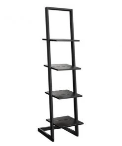 Designs2Go 131499BL 4 Tier Ladder Bookshelf; Black - 13.39 x 13 x 66.14 in.