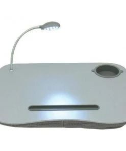 Plugit Laptop Desk With Built-In Cushion-LED Light And Cup Holder -
