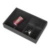 Dacasso A2463 Black Crocodile Embossed Leather Valet Tray