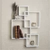 Danya B. BR1023WH Intersecting Cube Shelves - White