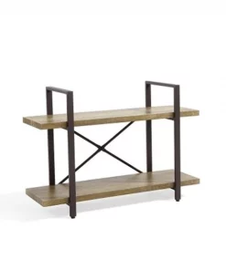 Danya B. GH092 Two Level Rustic Shelving Unit - Brown