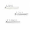 Danya B. YU075W Decorative Live; Love; Laugh Wall Shelves - White; Set 3