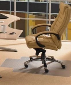 Floortex Cleartex 319226LV Computex Anti-Static Advantagemat Pvc Rectangular Lipped Chair Mat For Standard Pile Carpets 0.38 In.; Clear 36 X 48 In.