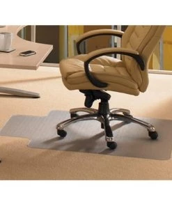 Floortex Cleartex 119226LV Advantagemat Pvc Rectangular Lipped Chair Mat For Standard Pile Carpets 0.38 In.; Clear 36 X 48 In.