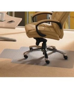 Floortex Cleartex 119230LV Advantagemat Pvc Rectangular Lipped Chair Mat For Medium Pile Carpets 0.75 In.; Clear 36 X 48 In.