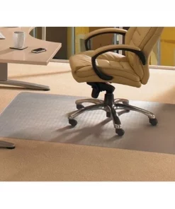 Floortex Cleartex 1115230EV Advantagemat Pvc Rectangular Chair Mat For Medium Pile Carpets 0.75 In.; Clear 48 X 60 In.