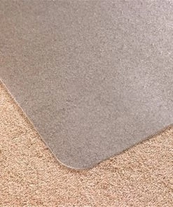 Floortex Cleartex 1115240LV Advantagemat Pvc Rectangular Lipped Chair Mat For Plush Pile Carpets Over 0.75 In. 48 X 60 In.