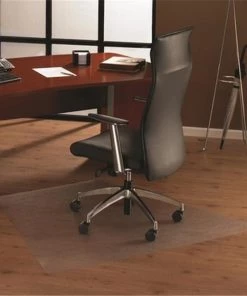 Floortex Cleartex 1215019TR Ultimat Polycarbonate Corner Workstation Chair Mat For Hard Floors And Carpet Tiles 48 X 60 In.