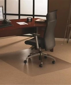 Doortex Ecotex ECO114860EP Enhanced Polymer Rectangular Chair Mat For Standard Pile Carpets 0.38 In.; Clear 48 X 60 In.