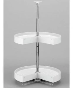 HD RSLD.2942.28.15.1 Pie Cut Polymer Lazy Susan Set; Almond - 28 in.