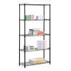 Honey-Can-Do SHF-01442 5-Tier Heavy Duty Storage Shelf - Black - 200 Pound Capacity