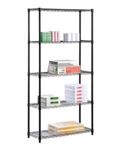 Honey-Can-Do SHF-01442 5-Tier Heavy Duty Storage Shelf - Black - 200 Pound Capacity