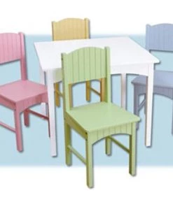 Newestedition Nantucket Table and 4 Chair Set -Pastel